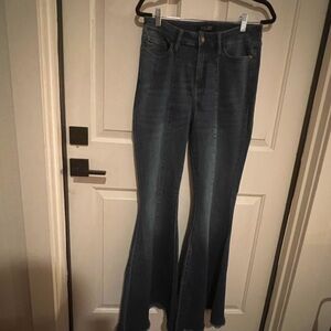 Judy Blue Flared Jeans - Dark Blue